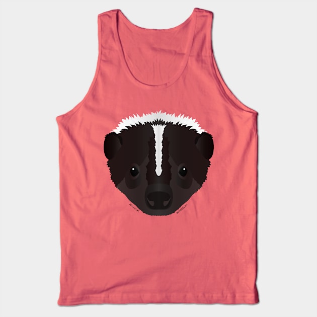 Baby Skunk Face Tank Top by FunkilyMade